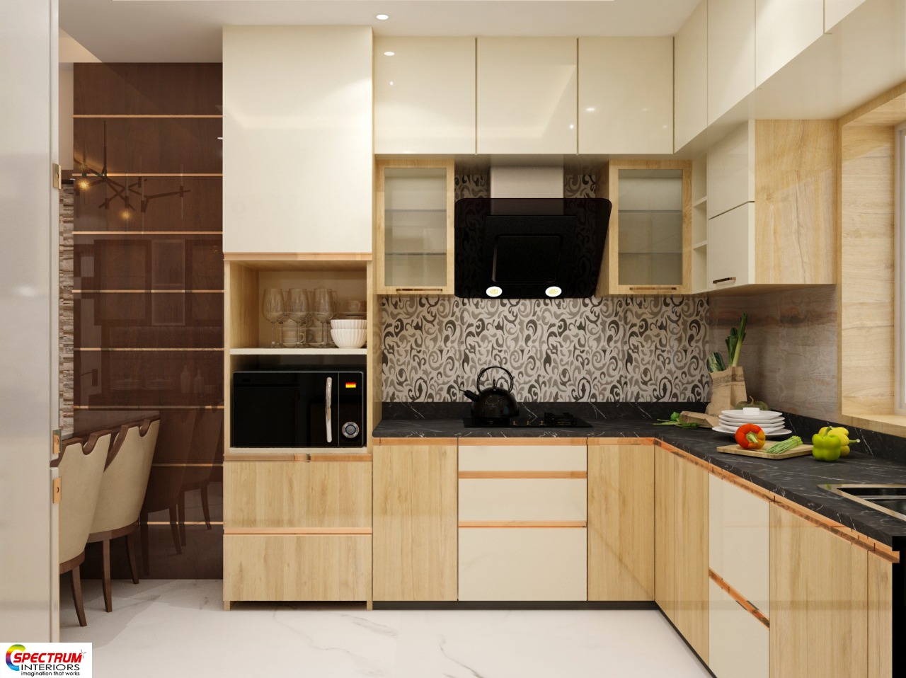 interior design of modular kitchen